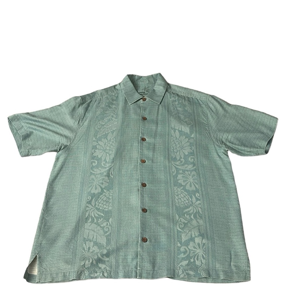 Aqua Tommy Bahama Button Down Short Sleeve Shirt